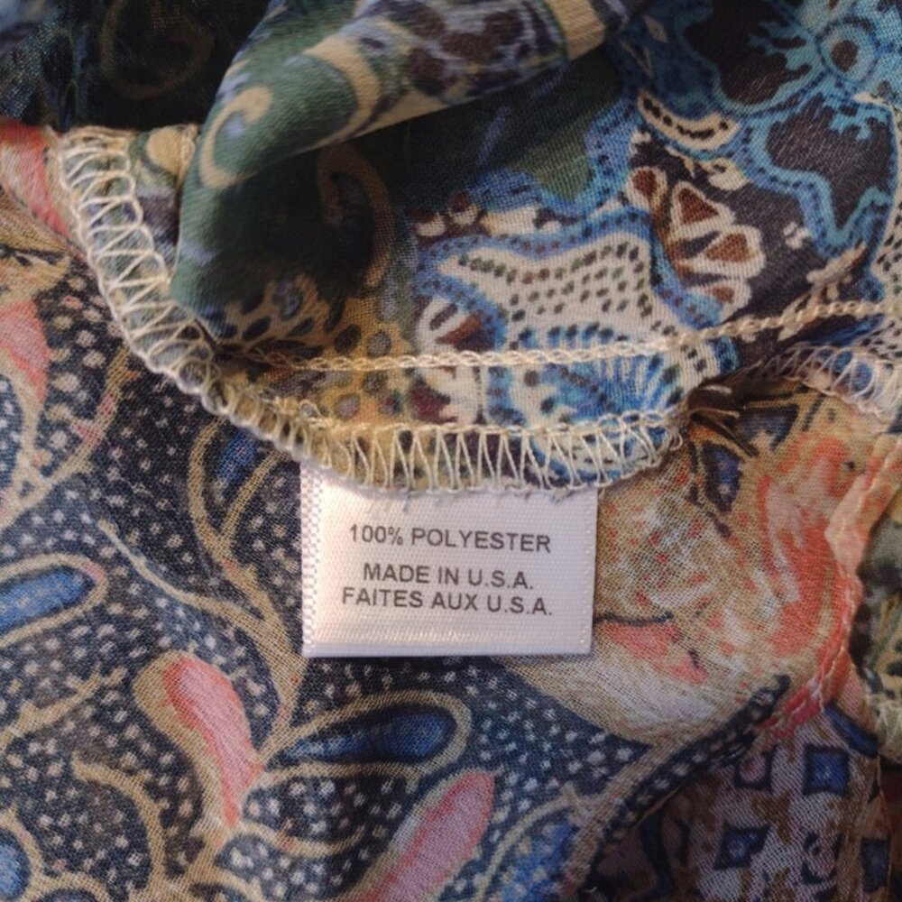 MISA LA Mita Patchwork Chiffon Mini Dress Blue - Picture 7 of 8